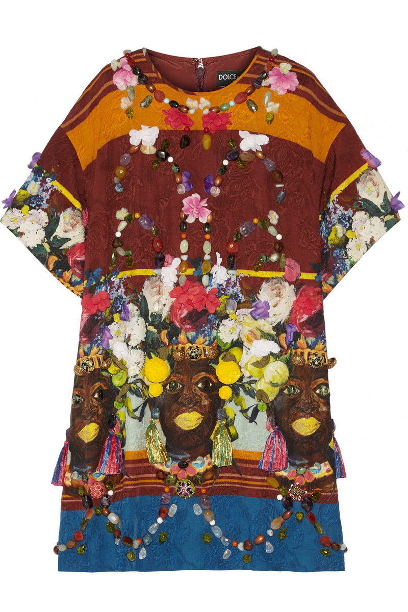 Dolce & Gabbana Embellished Jacquard Dress, $3,601.50 (was $12,005) Um.